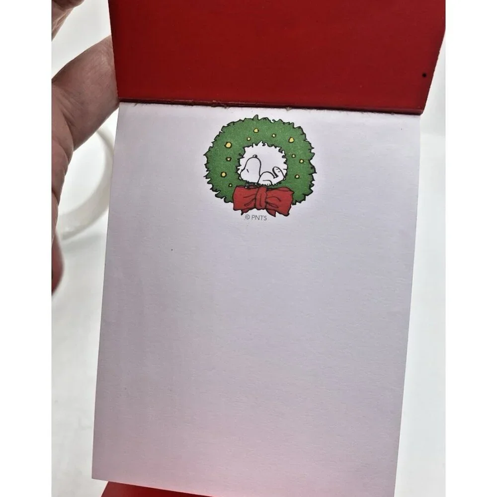 Peanuts Lot Sally Christmas Mug 14oz & Snoopy Notepad Dear Santa I’ve Been Nice - Picture 7 of 16